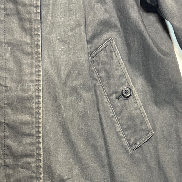 BURBERRY Vintage Classic Black Women's Car Coat Nova Check Size 8R Faded Fabric - Picture 6 of 16